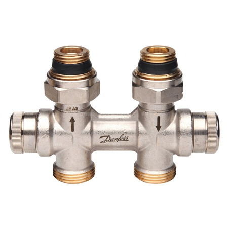 RLV-KDV 15, prosty - Zestaw przyłączeniowy do grzejników dolnozasilanych niezależny od zmian ciśnienia