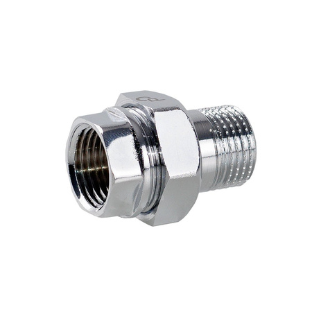 Śrubunek prosty o-ring PERFEXIM 1046CH, mosiądz (chrom), 1/2'' (GW x GZ), PN16 bar