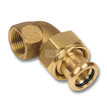 Śrubunek 45' SANHA PURAPRESS trzyczęściowy, miedź, 54 mm x 2'' (zw x GW)