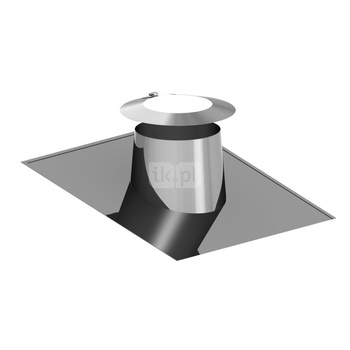 Przejście przez dach 5-15st. stal nierdzewna z płytą Pb+kołnierz fi350/560mm
