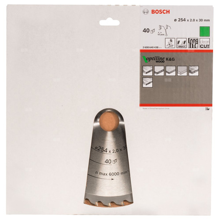 Tarcza pilarska Optiline Wood PIŁA TARCZ.-T OPTI 254X2.0X30Z40