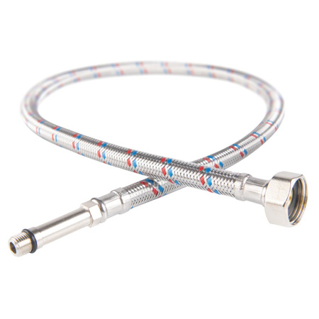 Wąż bateryjny w oplocie stalowym L-40 M10 x 1/2 długi