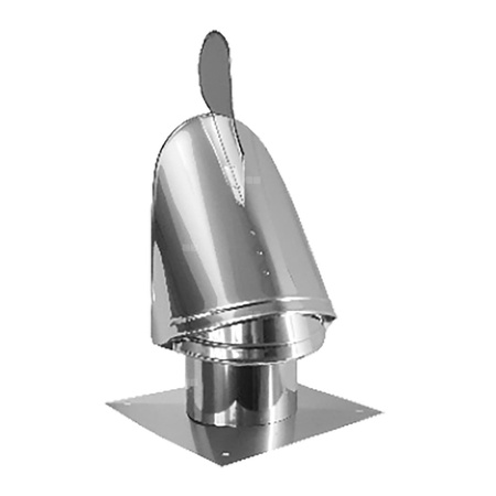 Zakończenie HUSAR z płytą - podstawa kwadratowa JEREMIAS DK stal nierdzewna fi 300 mm