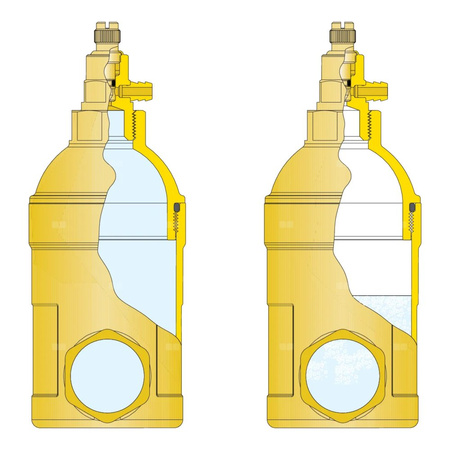Ręczny zawór odpowietrzajacy do instalacji solarnych 3/4" GW