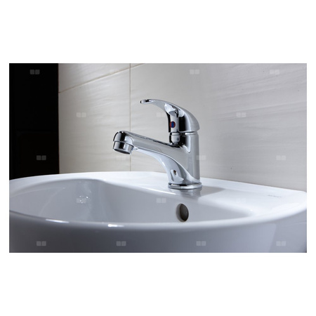 Bateria umywalkowa stojąca KFA Armatura BARYT, chrom, montaż blat / otwór na baterię