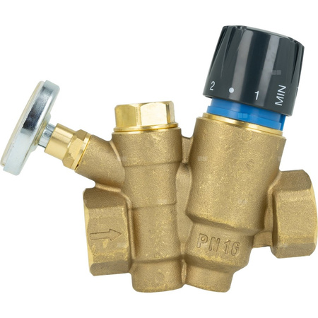 Zawór równoważący z funkcją przegrzewu do cyrkulacji c.w.u. AFRISO ATB 210 mosiądz DN 20