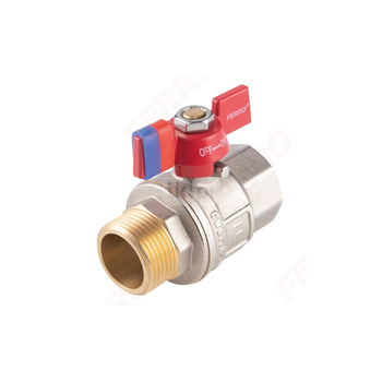 Zawór kulowy FERRO F-POWER 3/4'' GZ x GW, uchwyt: motylek