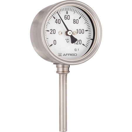 Termometr bimetaliczny AFRISO BiTh Ch, D402 fi 100 mm 0…160'C tuleja 200 mm połączenie rad