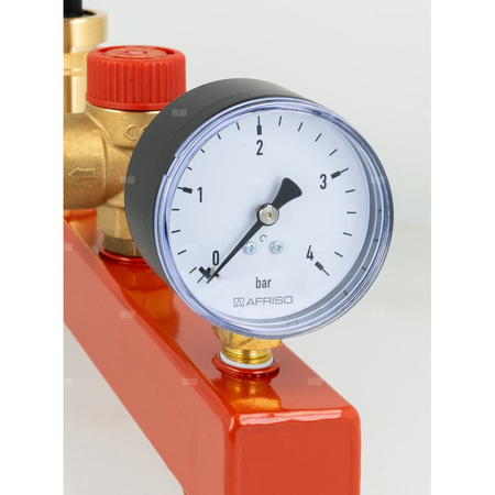Zespół przyłączeniowy AFRISO BSS 3/4'' GW x GW, max. 1.5 bar + wskaźnik ciśnienia