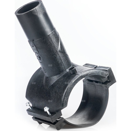 Odgałęzienie siodłowe PE 110x 32 czarne z obejmą WEBA