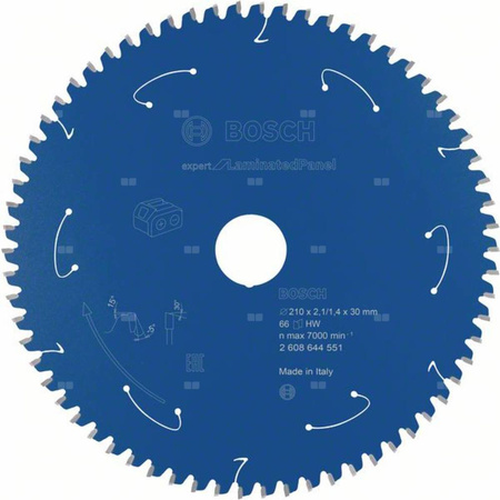 Ostrze do piły tarczowej bezprzewodowej Expert for Laminated Panel 210 x 2,1 / 1,4 x 30 T66