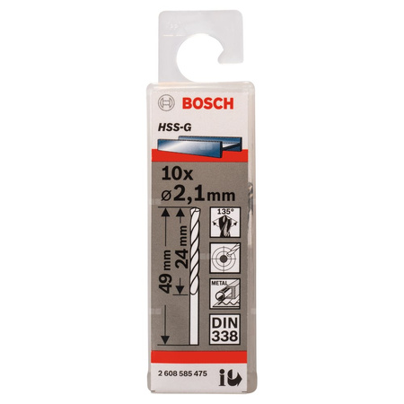 WIERTŁO STAND. HSS-G 135 '2,1/24MM