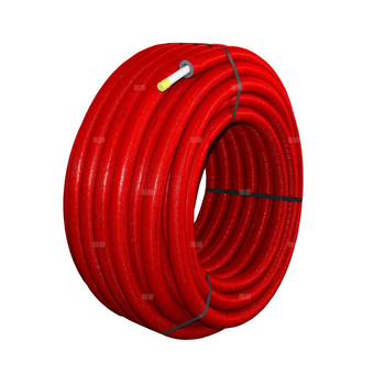 Rura wielowarstwowa QIK PE-RT II/AL/PE-RT II 16x2 kręgi 50m w izolacji 6mm kolor czerwony