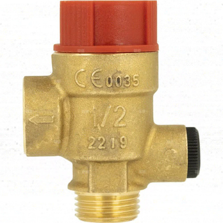 Zawór przelewowy AFRISO MS z wyjściem na manometr mosiądz 3 bar GZ x GW 1/2'' x 3/4''