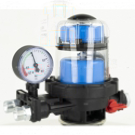 Filtr olejowy AFRISO FloCo-Top-2CM Si zintegrowany z odpowietrznikiem fi 3/8'' x 3/8'' GW x GZ, z wkładem plastikowym, maks. przepływ 100 l/h