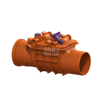 Zawór zwrotny Staufix DN100 z 1 klapą ze stali nierdz. i z zamykaniem awaryjnym