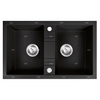 MEZZO II zlewozmywak granitowy 2-komorowy 48/78, grafit