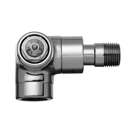 Zawór termostatyczny kątowy, lewy, chromowany