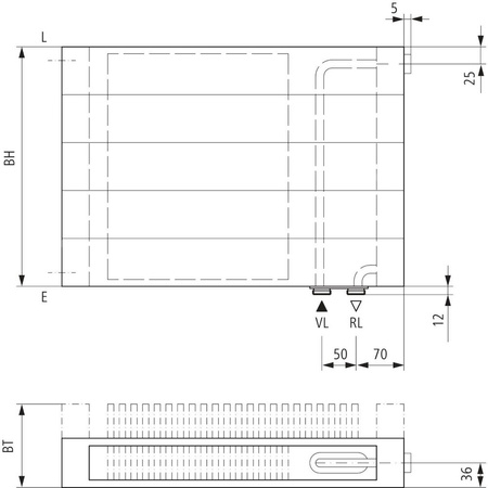 Grzejnik płytowy typ 20 KERMI V-HHV wym. 560 x 5200 mm, kolor biały, moc 4857 W