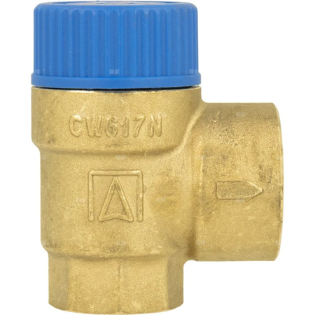 Zawór bezpieczeństwa AFRISO MSW sprężynowy mosiądz 10 bar GW x GW 1/2'' x 3/4''
