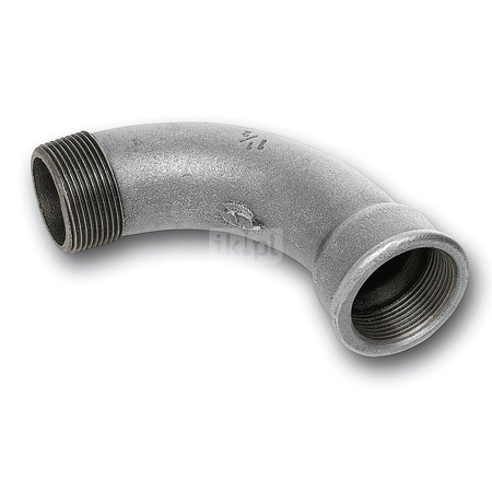Łuk 90' SANHA 1#, żeliwo (ocynk), 1/2'' (GW x GZ)