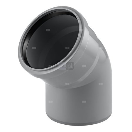 Kolano 45' MAGNAPLAST HT PLUS HTB, PP (szary), DN 40 (wz x ww), do kanalizacji