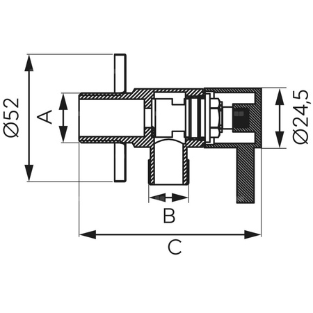 ROTONDO zawór kątowy podłączeniowy G1/2x 3/8, chrom