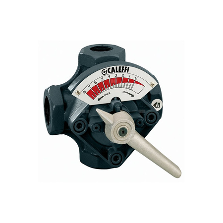 Zawór czterodrogowy mieszający z przepustnicą. Przyłącza gwintowane 11/2"