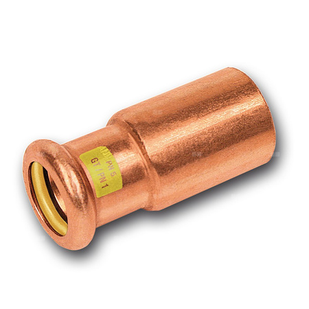 Nypel SANHA Press Gas redukcja, Cu, 28 mm x 15 mm (zz x zw)