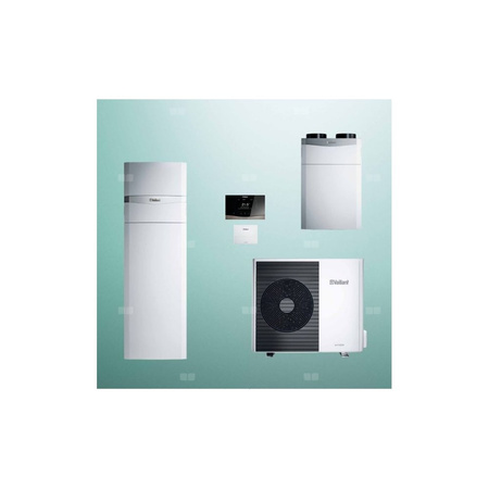 Pakiet Systemowy OZE - Pompa ciepła powietrzna powietrze-woda monoblok VAILLANT VWL 35/6A aroTHERM plus 3.6 kW 400 V + Centrala grzewcza uniTOWER VIH QW 190/6E + Moduł komunikacji internetowej VR 940f + Rekuperator recoVAIR VAR 260/4 + Regulator sensoCOMF