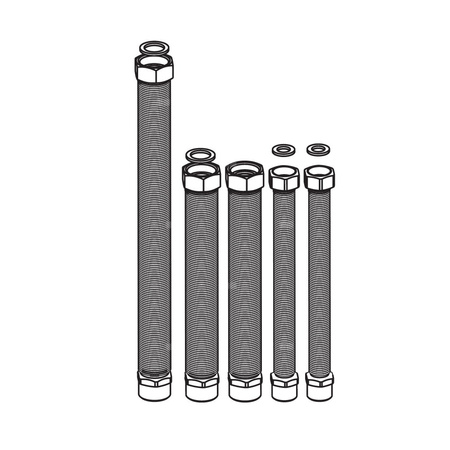 Zestaw elestycznych rur do podłączenia kotła w przypadku wymiany urządzenia