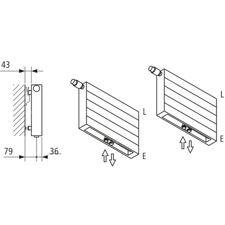 Grzejnik płytowy typ 21 KERMI V-HHV QN3731(R), bez osłony wym. 350 x 4400 mm, kolor biały, moc 3731 W