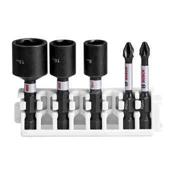 Zestaw PRO Impact Set z nasadkami i indeksem Pick and Click, PH2x50, PZ2x50, NS8x50, NS10x50, NS13x50 mm, 5 szt.