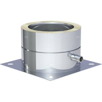 Płyta fundamentowa z odpływem w bok montaż na cokole DWECO 2.0 JEREMIAS 205-DWETN66 stal nierdzewna fi 400 mm