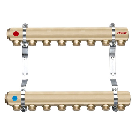 Rozdzielacz 1" 6-drogowy z nyplami