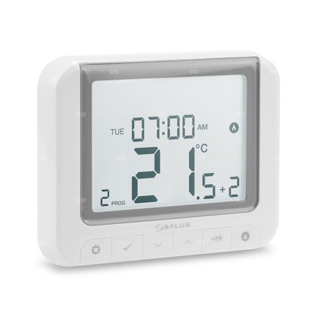 Temostat pokojowy dwużyłowe SALUS RT520, kolor beżowy 230 V z wyświetlaczem