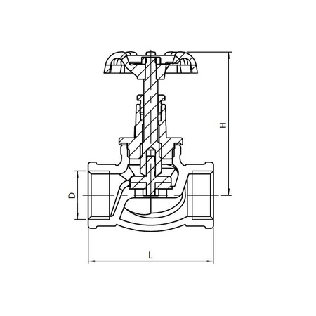 Zawór wodny KFA Armatura, żeliwo GW 2 1/2'' x GW 2 1/2''