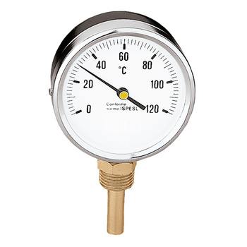 Termometr, przyłącze dolne 100mm 0-120 st. C