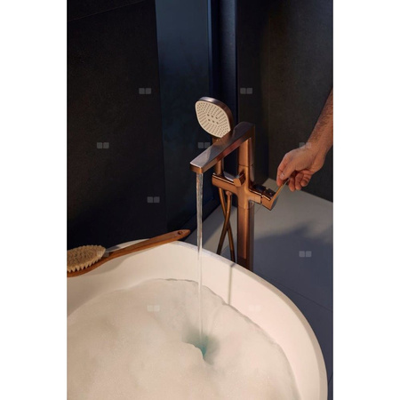 Bateria Malaga, wannowa, wolnostojąca, PVD brushed rose gold