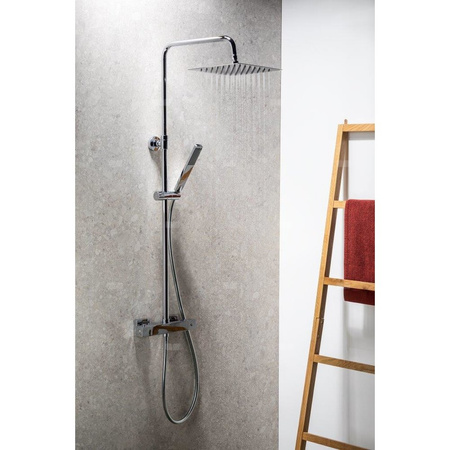 Zestaw natryskowy przesuwny KFA Armatura LOGON PREMIUM chrom, wąż 1500 mm, z deszczownicą