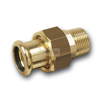 Śrubunek SANHA PURAPRESS trzyczęściowy, miedź, 54 mm x 2'' (zw x GZ)