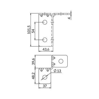Kształtka MX2D profilu szer. 41mm XPMX2DMF