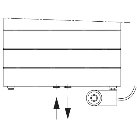 Kermi TABEO 1757x101x750mm QN 1266, RAL9016, Podłączenie środkowe