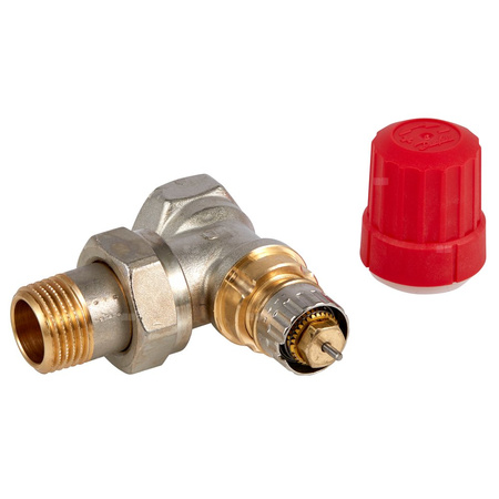 Zawór grzejnikowy termostatyczny DANFOSS z nastawą wstępną (bez ograniczenia skoku), połączenie 1/2'' (stan surowy)