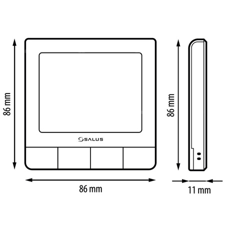 SALUS StartPack Premium RF - zestaw bezprzewodowego sterowania ogrzewaniem podłogowym z zarządzaniem przez Internet: KL08RF230V, UG800, 4 x SQ610RF
