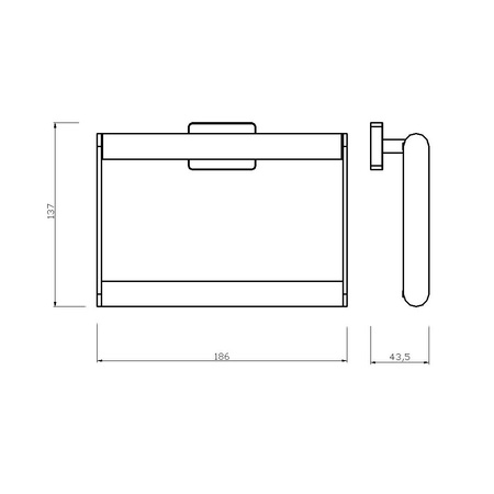 GRETA wieszak na ręcznik, chrom