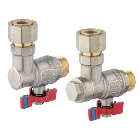 Zestaw zaworów kątowych pod kocioł 1-funkcyjny