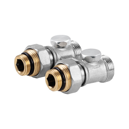 PHA-034 G1/2xG3/4 PN10 DN15 Zespół zaworów grzejnikowych P CuZn-C PN-M-75002