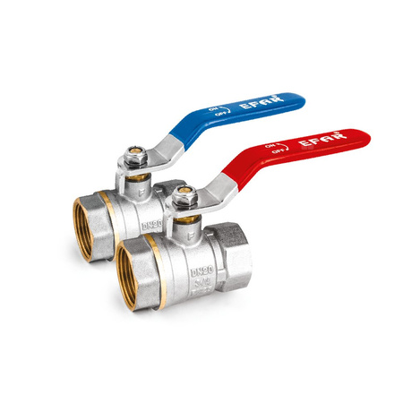 Kurek kulowy do wody powietrza glikolu (rączka) ART. 120 EFAR 6/60 DN 1"Czer.