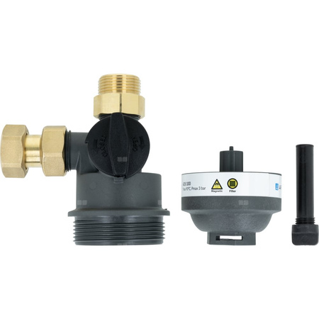 Kompaktowy magnetyczny separator zanieczyszczeń ADS 100, przyłącza kątowe G3/4'', Kvs 4,2 m3/h